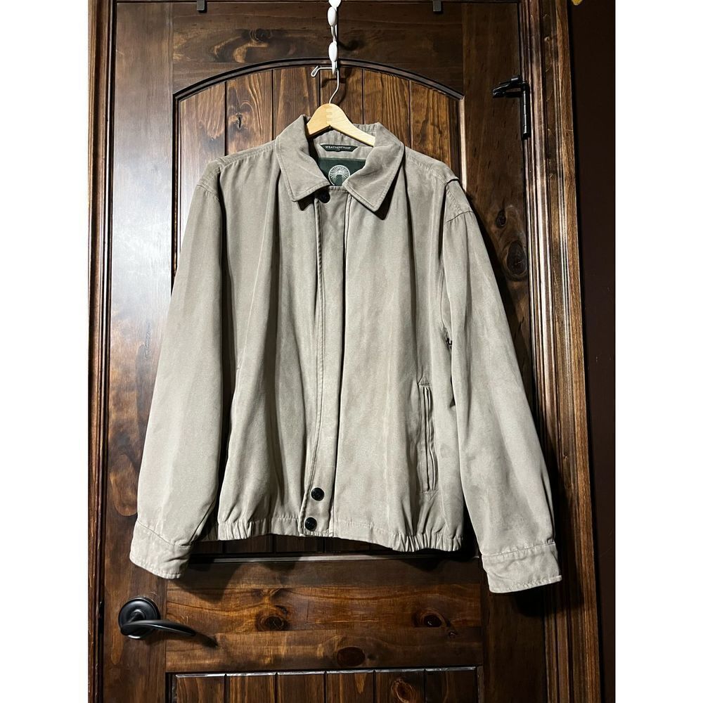 Weatherproof Faux Suede Bomber Jacket Size Xl